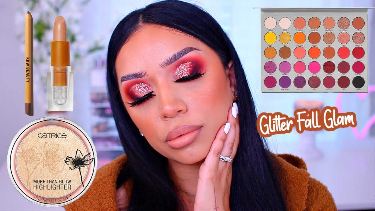 GLITTER FALL GLAM + DEWY SKIN | MAKEUP MONDAY