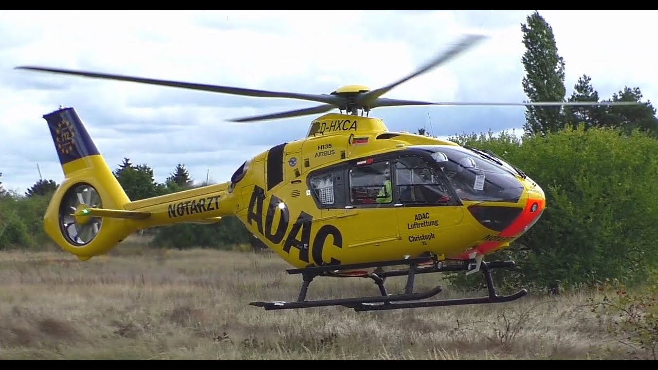 Rettungshubschrauber Christoph 31 Berlin (D-HXCA) | Start mit neuer H135 in Velten