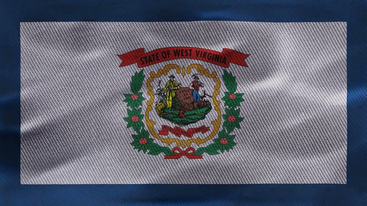 West Virginia Flag Waving | 4K Ultra HD | ( No Copyright ) #animation #15august #independenceday