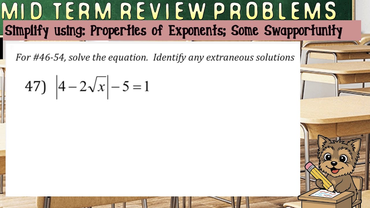 (#47) Решите |4-2√𝑥| – 5 = 𝟷
