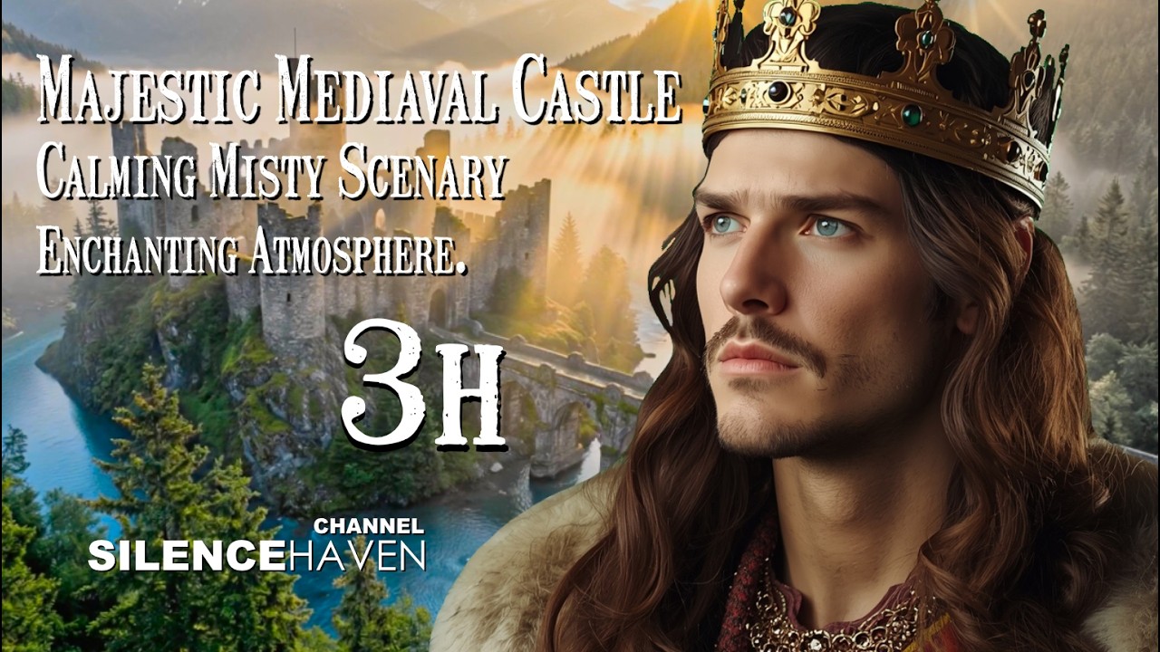 Majestic Medieval Castle at Sunrise | 3 Hours of Relaxing Nature Ambience & Calming Misty Scenery 🏰