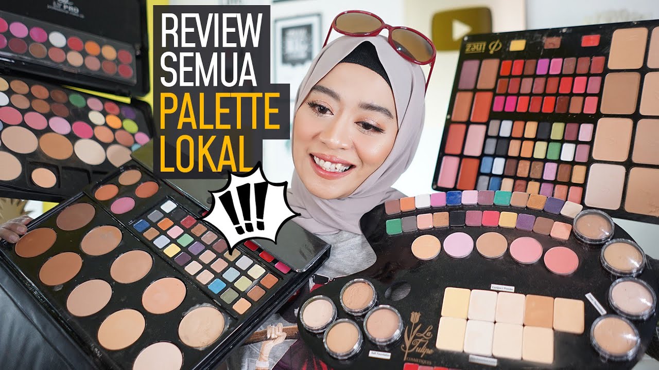 BORONG SEMUA PALLETE!! REVIEW & REKOMENDASI SEMUA FACE PALLETE LOKAL