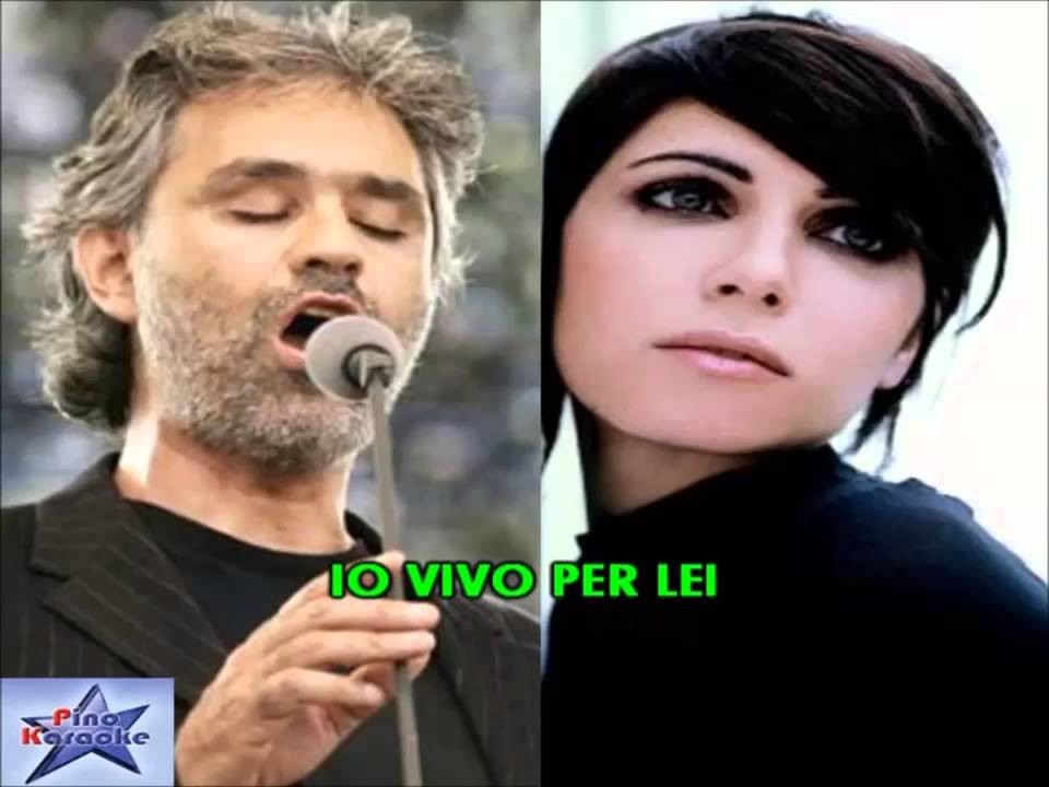 Bocelli Giorgia* Vivo Per Lei* karaoke con voce donna