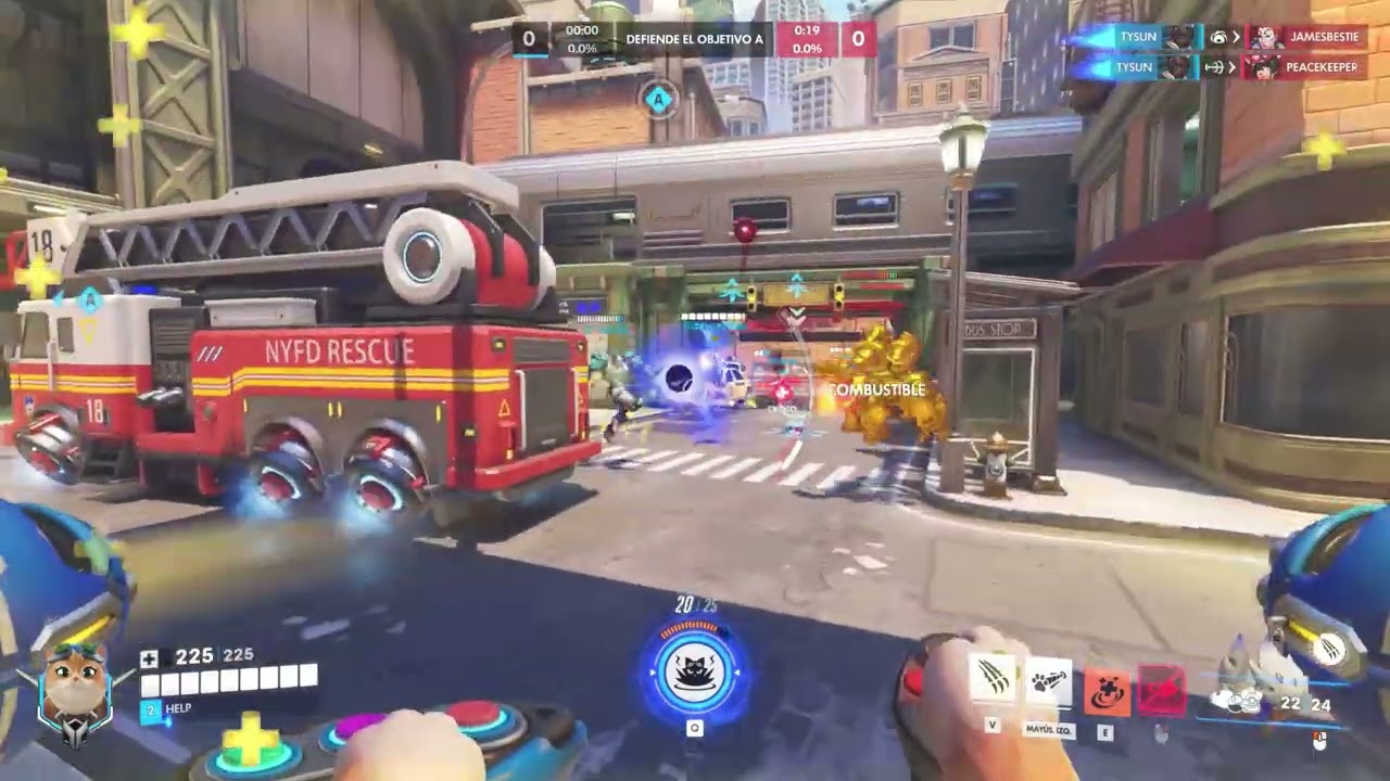 Overwatch | TEMPORADA 1 CONQUISTA | MIDTOWN | ESCOLTA | 5v5 JUEGO COMPETITIVO | #02