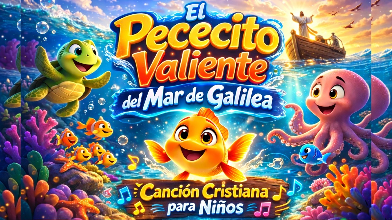 ¡Canta con el Pececito! CANCIÓN CRISTIANA PARA NIÑOS Valentía y Fe para Niños Cristianos