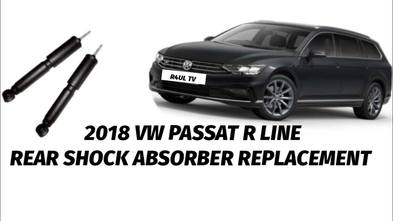 Замена заднего амортизатора на VW Passat R Line 2018 года.