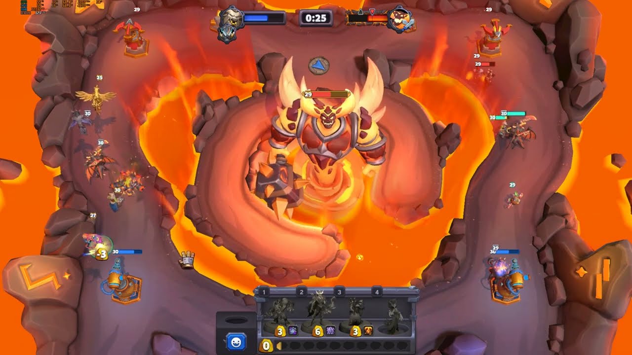 Ragnaros Heroic Warcraft Rumble with Sylvanas and Drakkisath