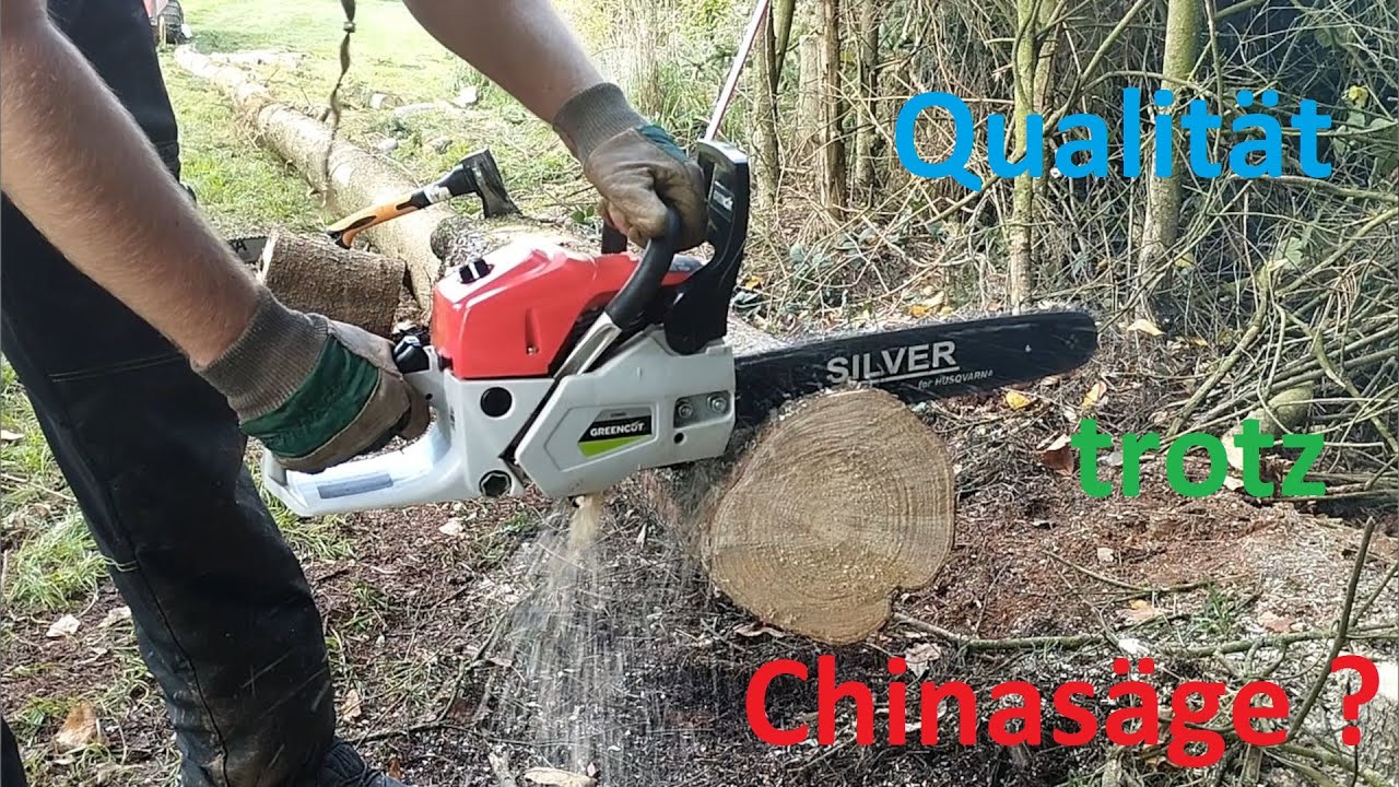 Brennholz günstig selber machen mit der Greencut GS680X Benzin Motorsäge Teil 1v4