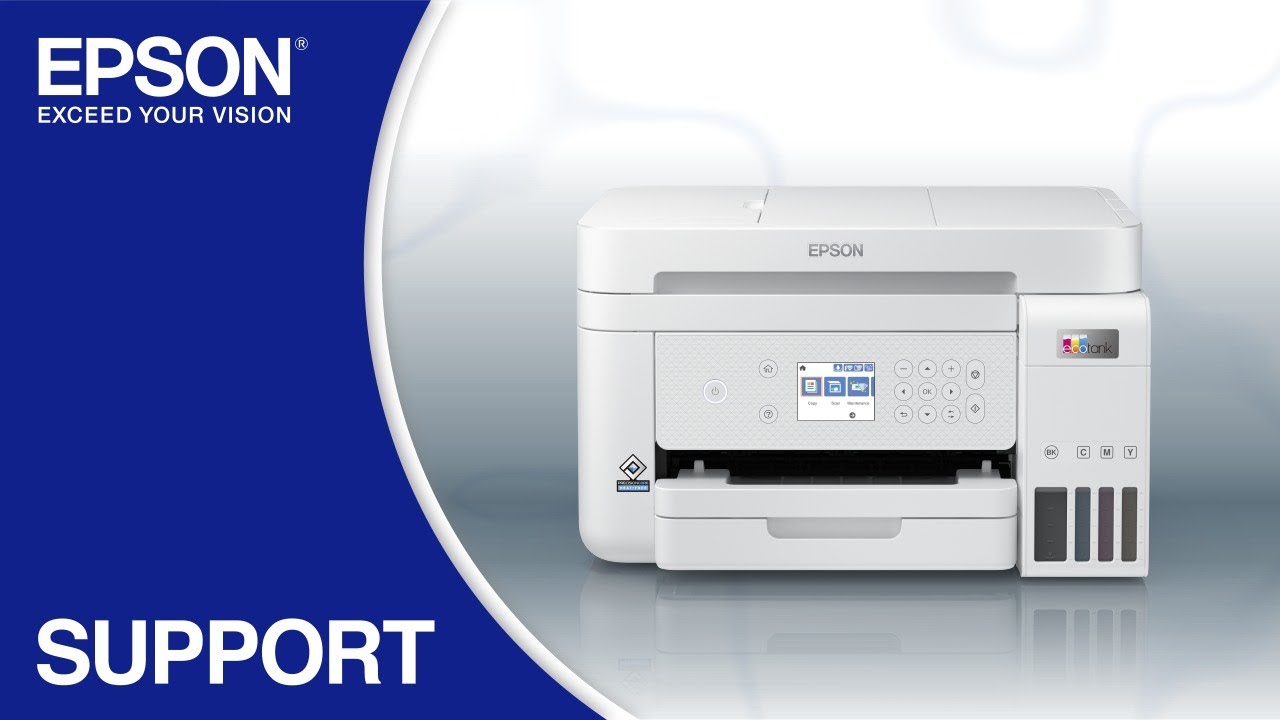 Epson EcoTank ET-3850 | Wireless Setup Using the Control Panel