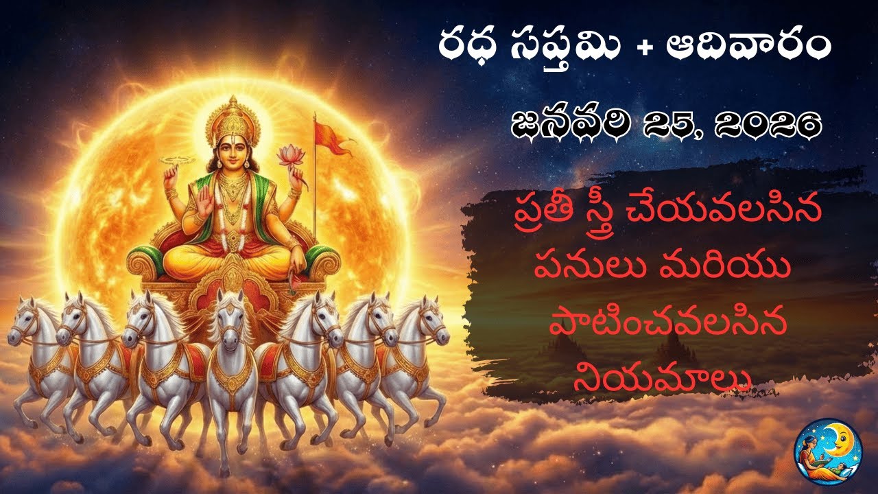 Ratha Sapthami Pooja Vidhanam Mariyu Paatinchavalasina Niyamalu | momstories1997