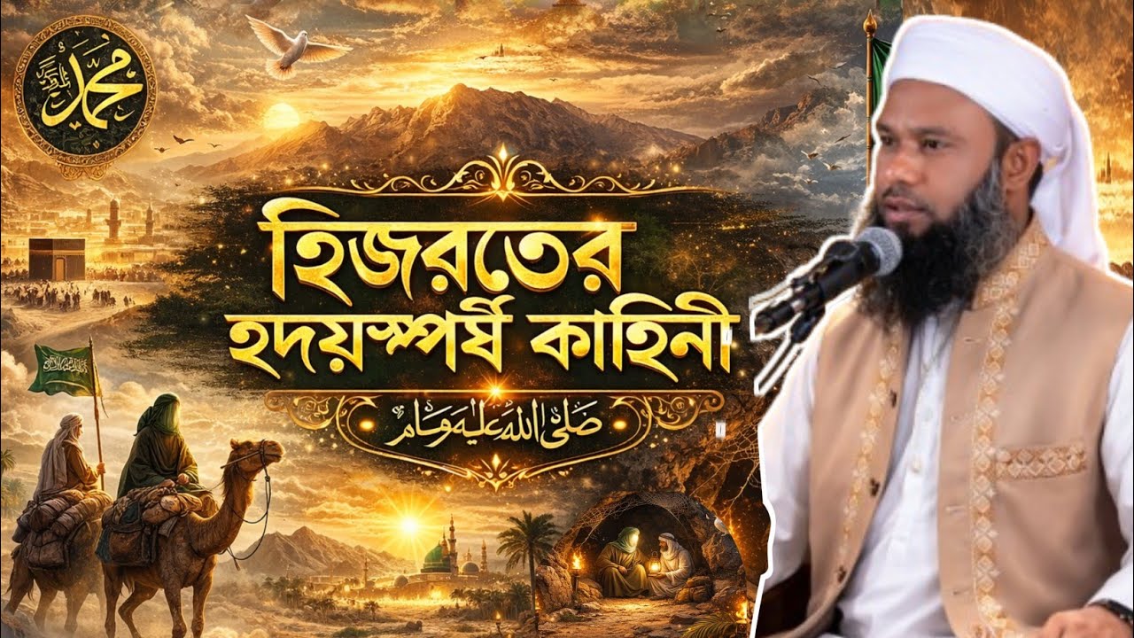 মৃত্যুর মুখে থেকেও বেঁচে গেলেন!হিজরতের ইতিহাস| নতুন বাংলা ওয়াজ ২০২৬ | Rk Waz Network।