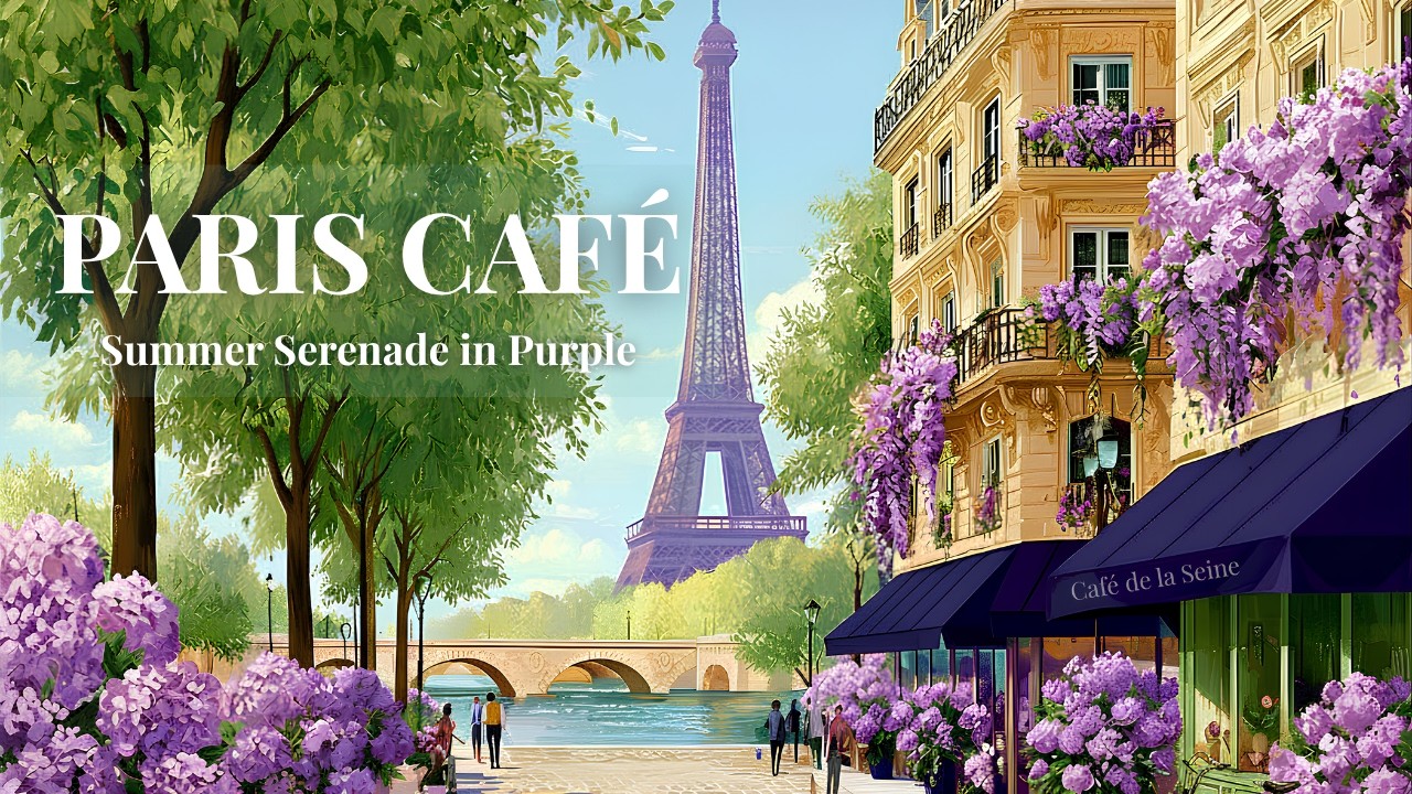𝐏𝐀𝐑𝐈𝐒 𝐂𝐀𝐅𝐄 ✨ Purple Hydrangea &mdash; Elegant Waltz & Eiffel Tower [3 HOURS]