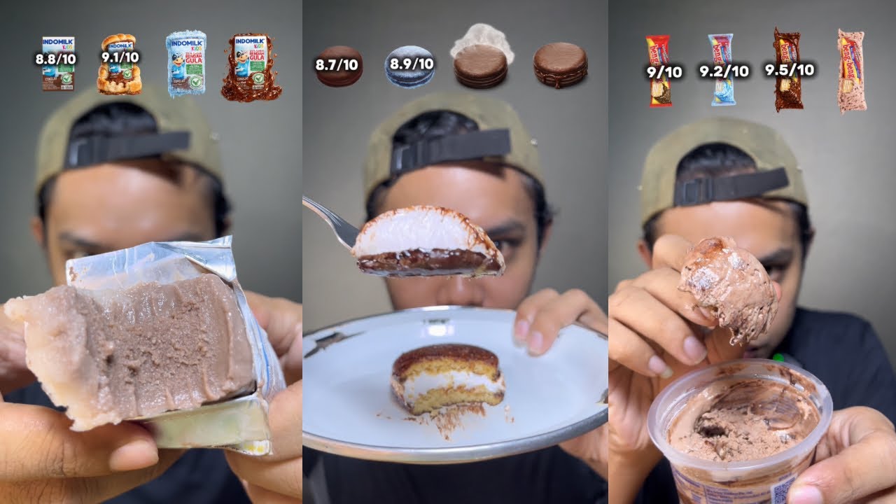 [KOMPILASI] BERBAGAI CARA MAKAN INDOMILK, CHOCO PIE DAN BENG BENG | ASMR MUKBANG INDONESIA