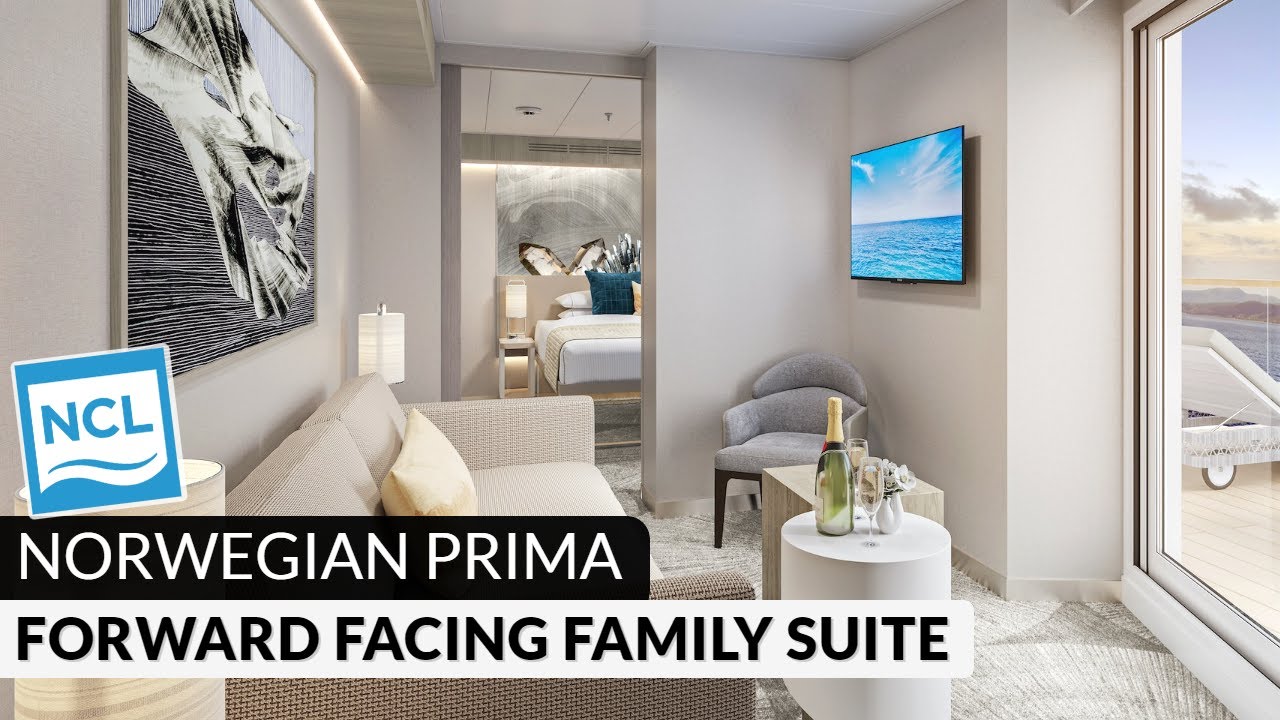 Norwegian Prima | Forward Facing Family Suite with Master Bedroom & Balcony Tour 4K | NCL PR1MA