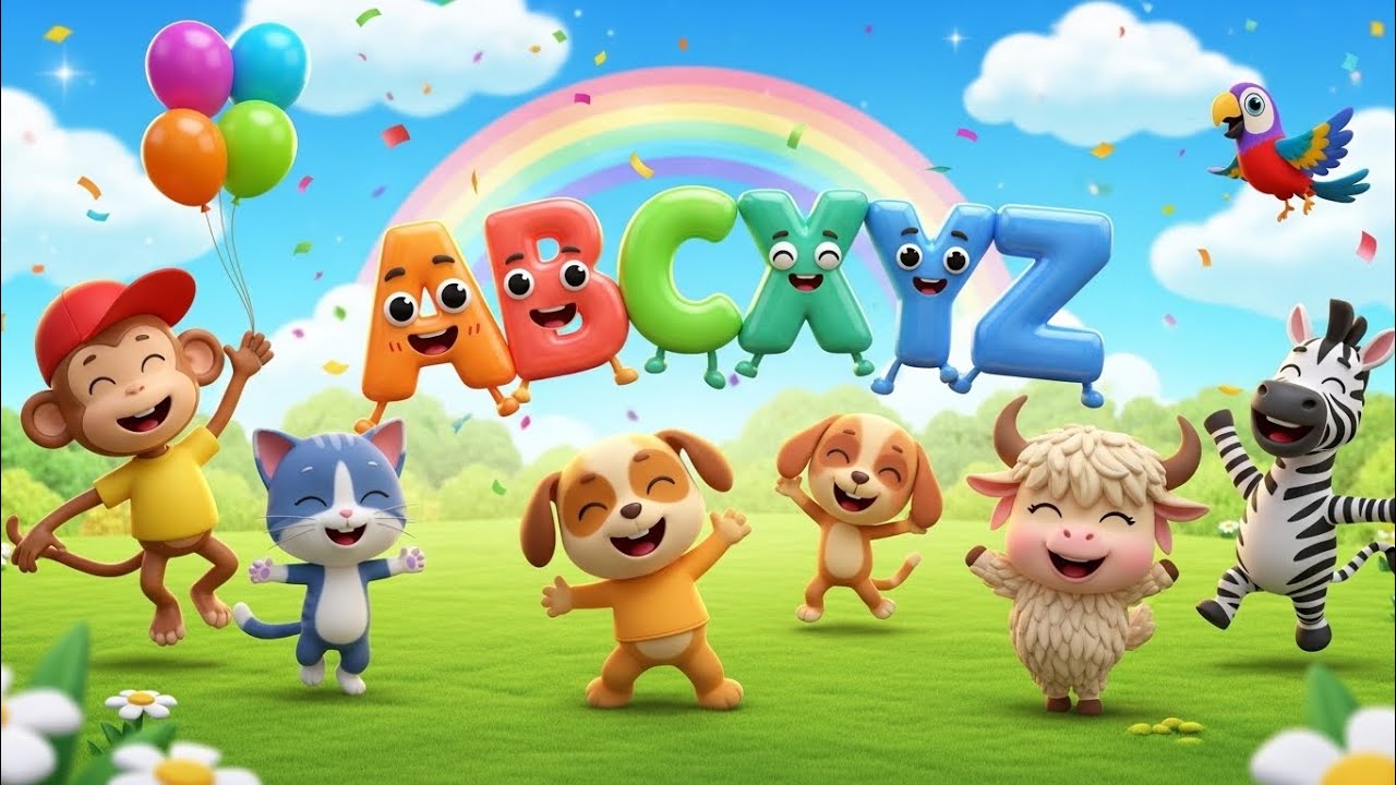 A to Z Alphabet Song | ABCD Phonics Song | Hindi Kids Rhymes | Cartoon Animals Fun Dance