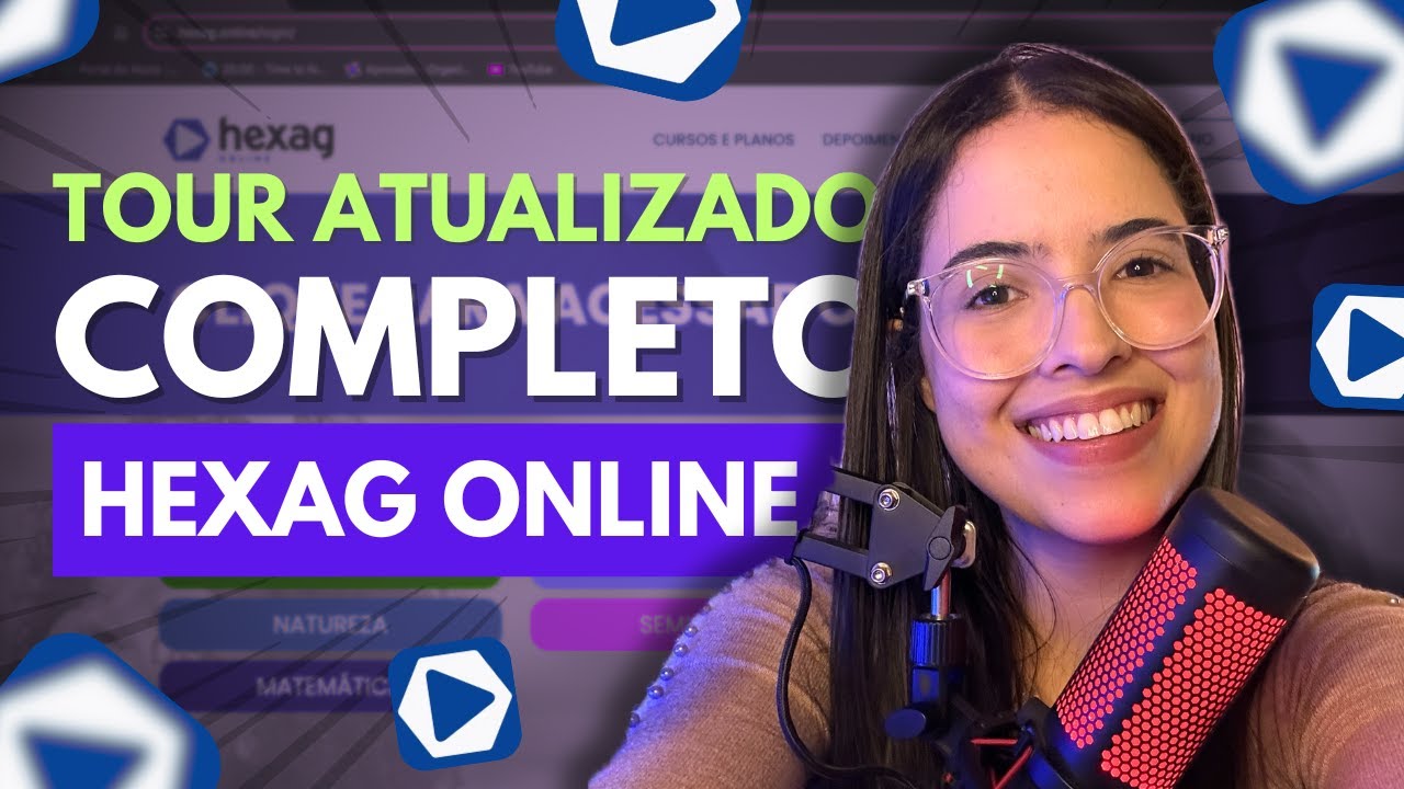 HEXAG ONLINE - TOUR COMPLETO E ATUALIZADO PELA PLATAFORMA - MOSTREI TUDO, CURSOS, PROVAS E MAIS