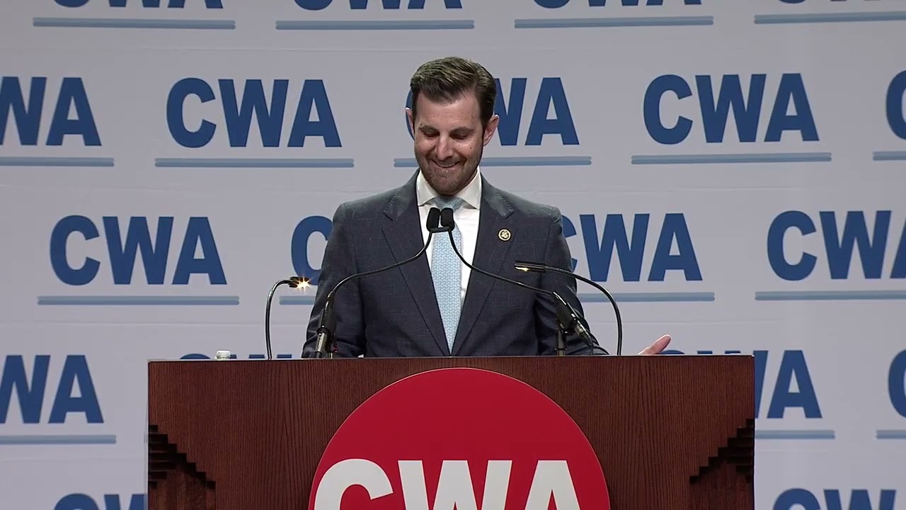 Rep. Chris Deluzio Addresses the 80th CWA Convention