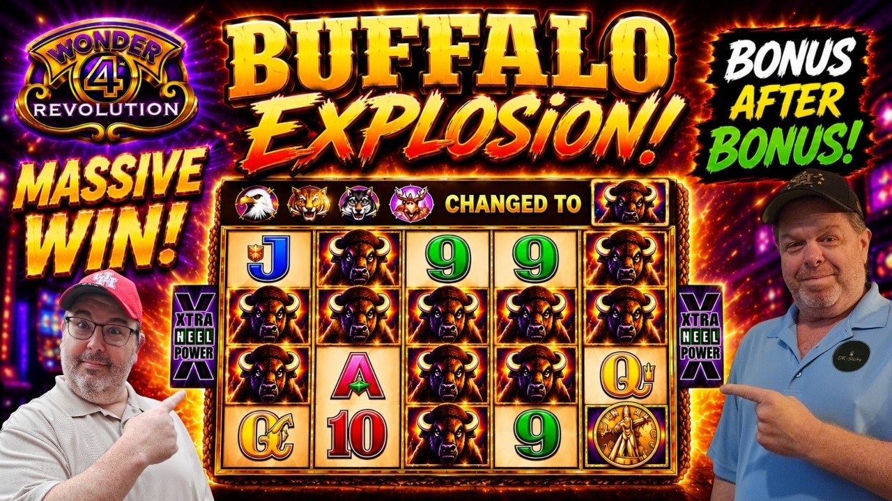 Огромная победа Баффало в Wonder 4 Revolution! Бонус за бонусом! 🎰