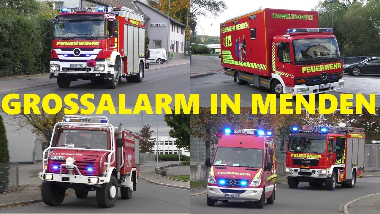 GROSSALARM DER FEUERWEHR STADT MENDEN (SAUERLAND) #MontisEinsatzfahrten
