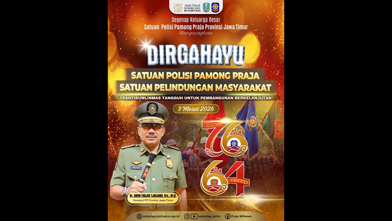 FULL UPACARA PERINGATAN HUT KE-107 DAMKARMAT, HUT KE-76 SATPOL PP,  HUT KE-64 SATLINMAS TAHUN 2026