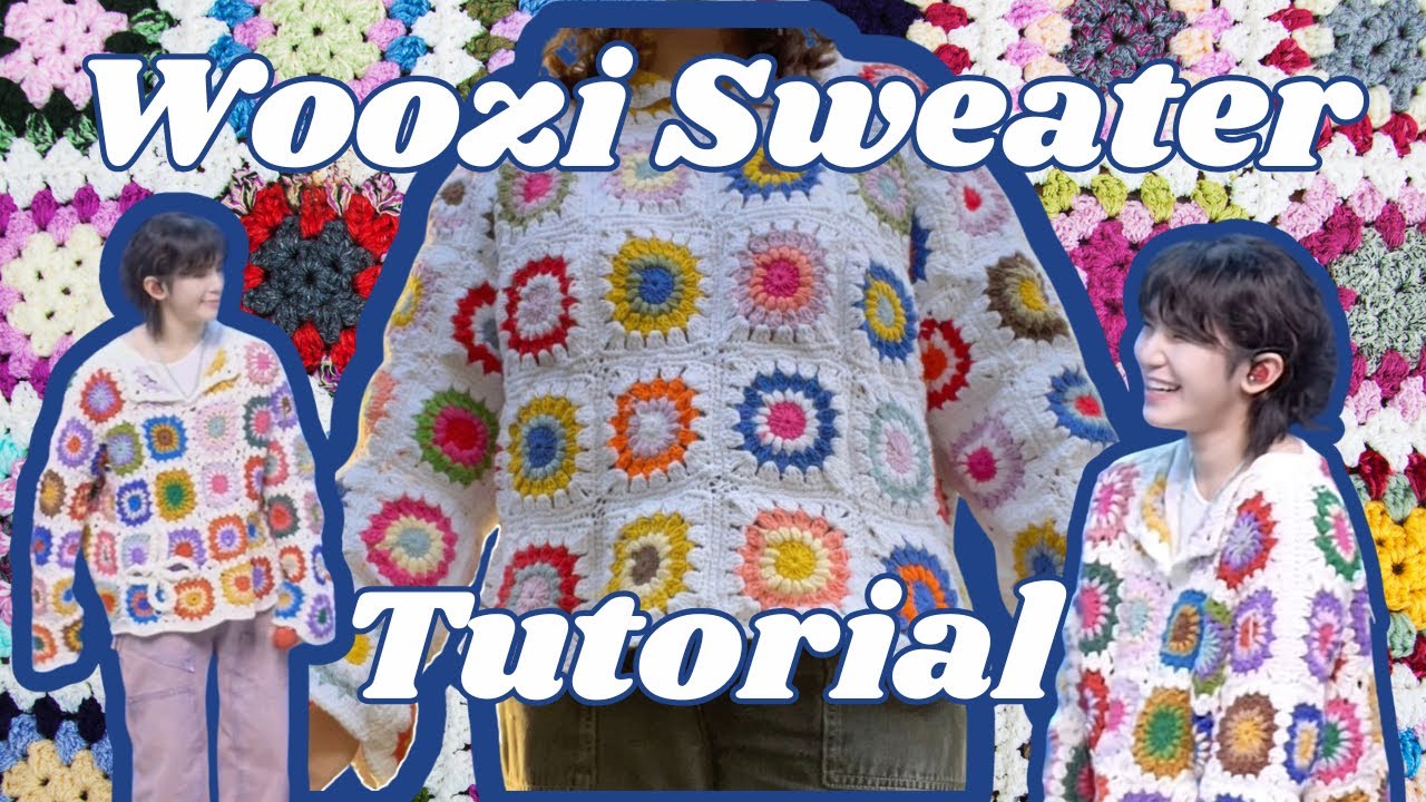 woozis granny square sweater tutorial