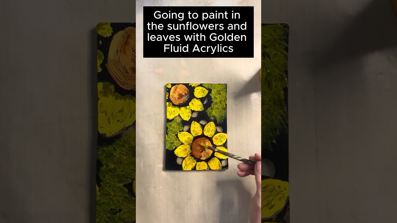 Gelli Print Sunflower #gelliprintingtechniques #gelprinting #art #gelliplateprinting #sunflowers