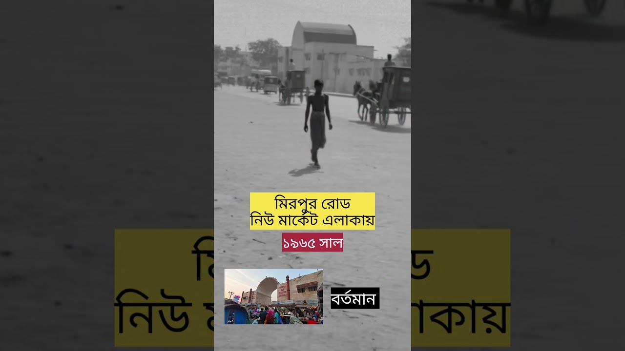 ঢাকা New Market 1965 #OldDhaka #DhakaHistory #1965Dhaka #MirpurRoad #NewMarketDhaka  #fyp