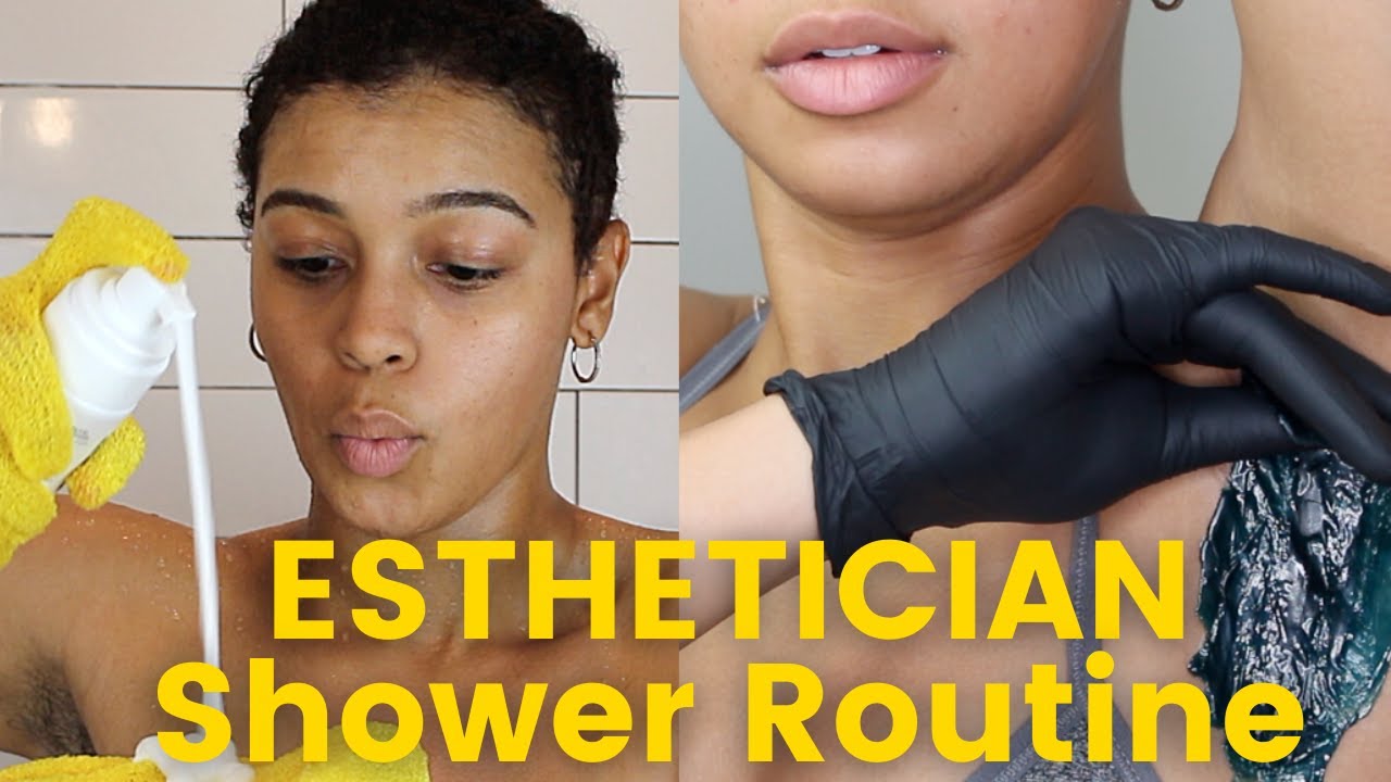 Esthetician's Shower Routine + How To WAX Your Underarms At Home | Feminine Hygiene