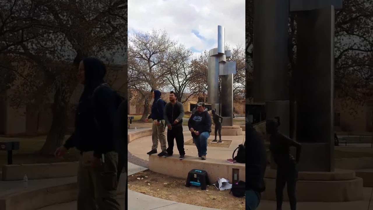 Man ADDLED by Campus Preacher!!