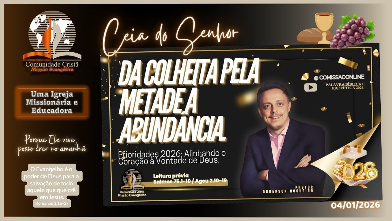 PASTOR ANDERSON NOGUEIRA - DA COLHEITA PELA METADE À ABUNDÂNCIA.
