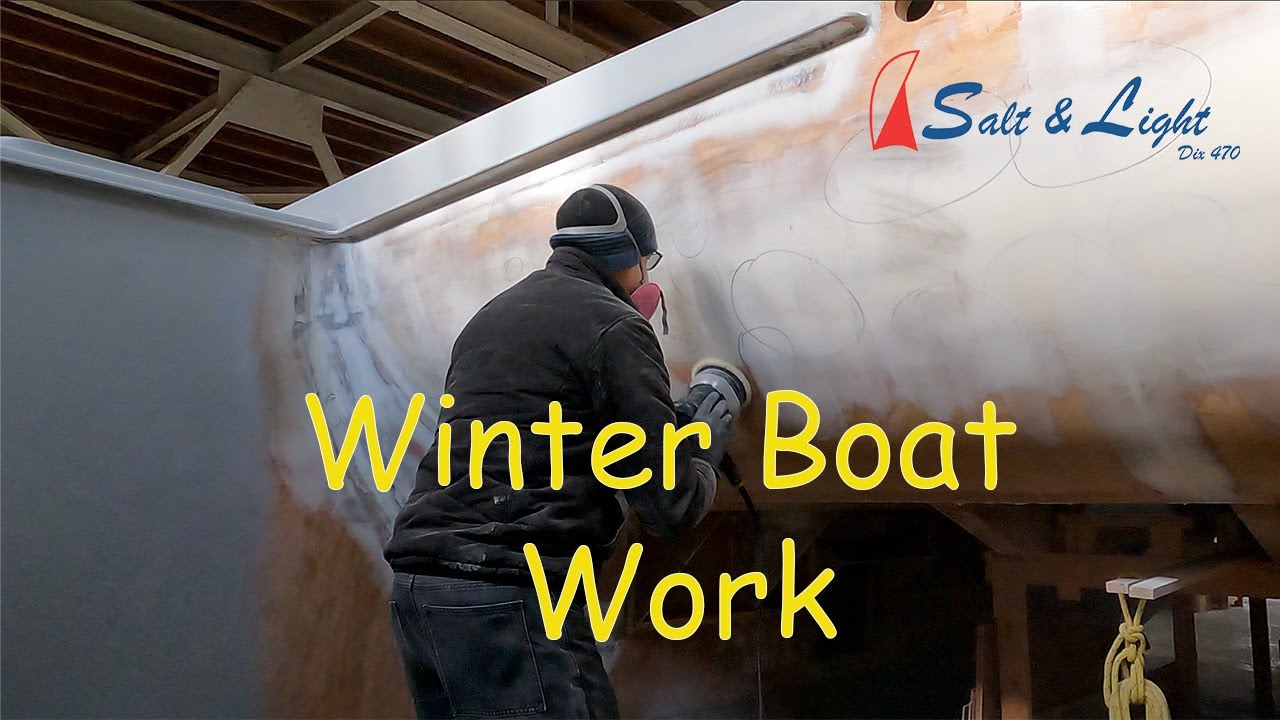 Boat Work in Winter - Building a DIY catamaran in Toyama has its challenges
