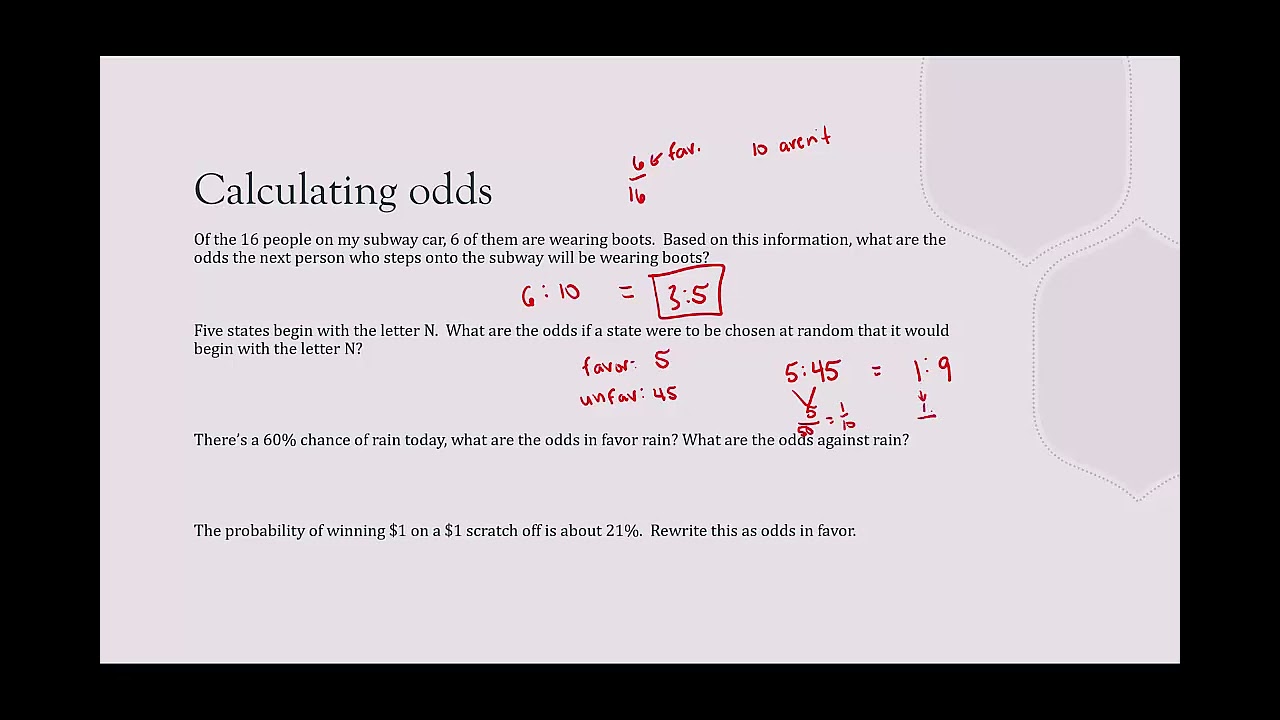 Calculating Odds