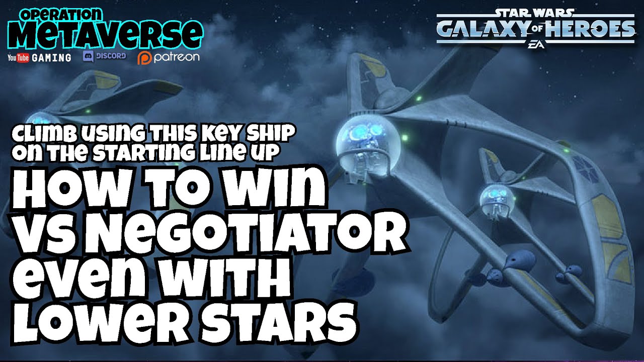 Easy mirror matches in fleet arena using this Negotiator strategy  #swgoh
