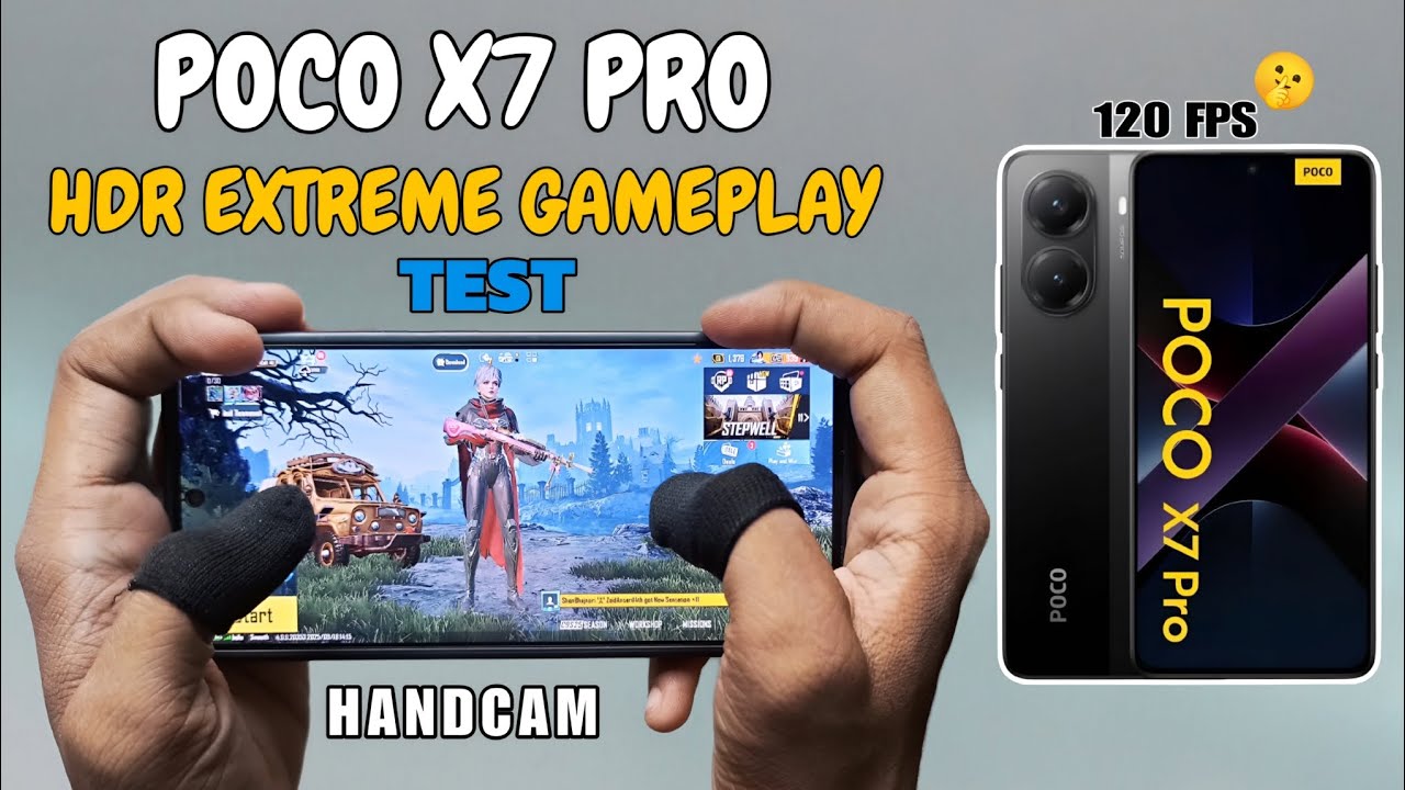 POCO X7 PRO 4.0 NEW UPDATE TEST HDR EXTREME 120 FPS PUBG MOBILE BGMI TEST 🔥 HANDCAM GAMEPLAY TEST 