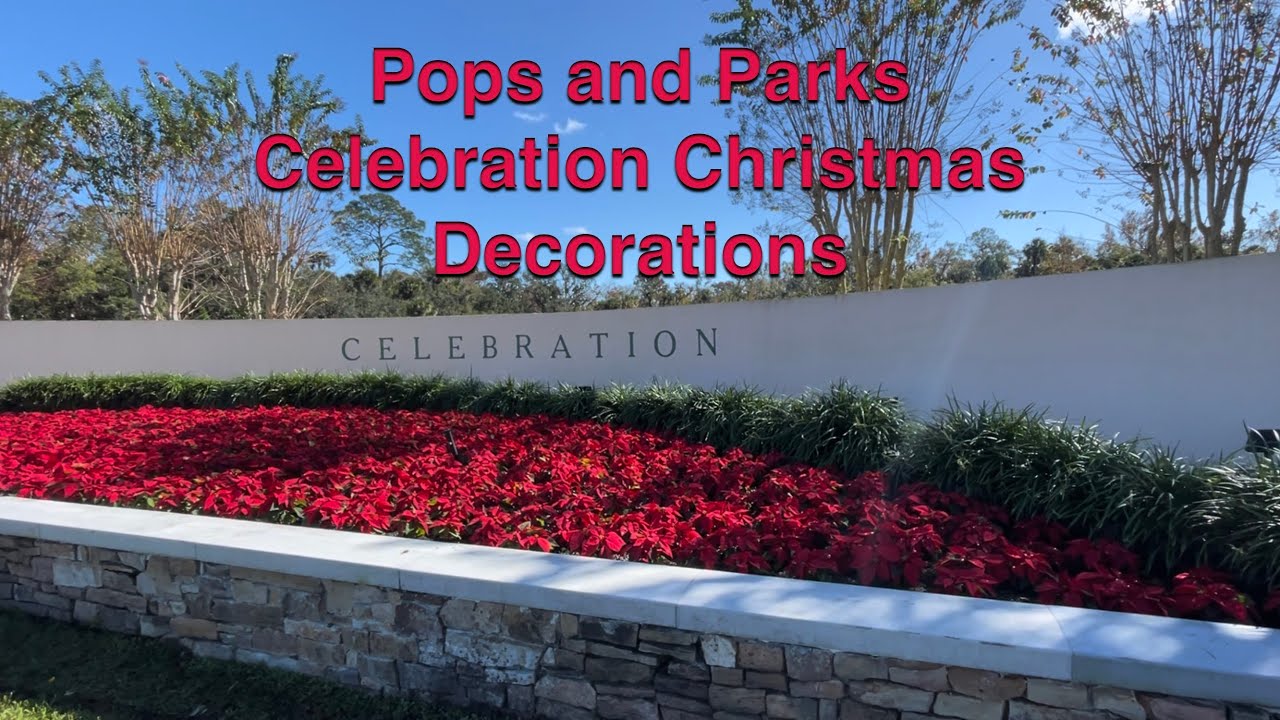 Christmas Decorations Around Celebration Florida