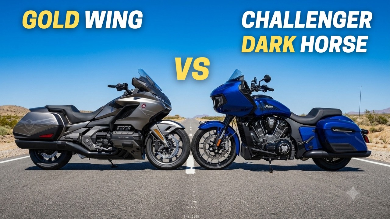 Honda Gold Wing (Bagger) 2026 против Indian Challenger Dark Horse (108 PowerPlus) 2026