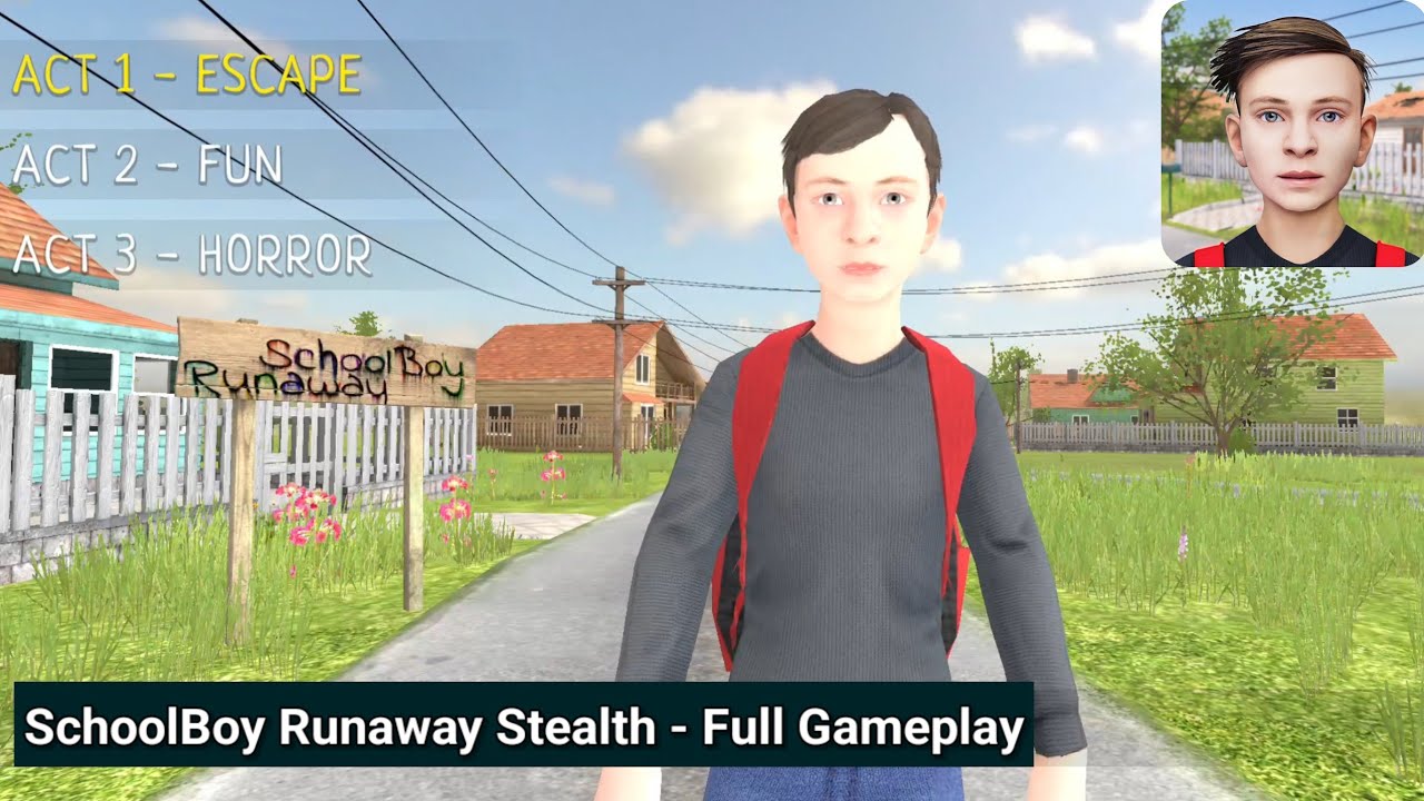 تختيم لعبة تلميذ هارب SCHOOLBOY RUNAWAY - STEALTH