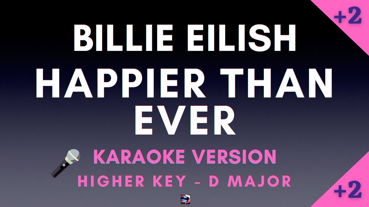 Billie Eilish - Happier Than Ever Karaoke (Higher Key)