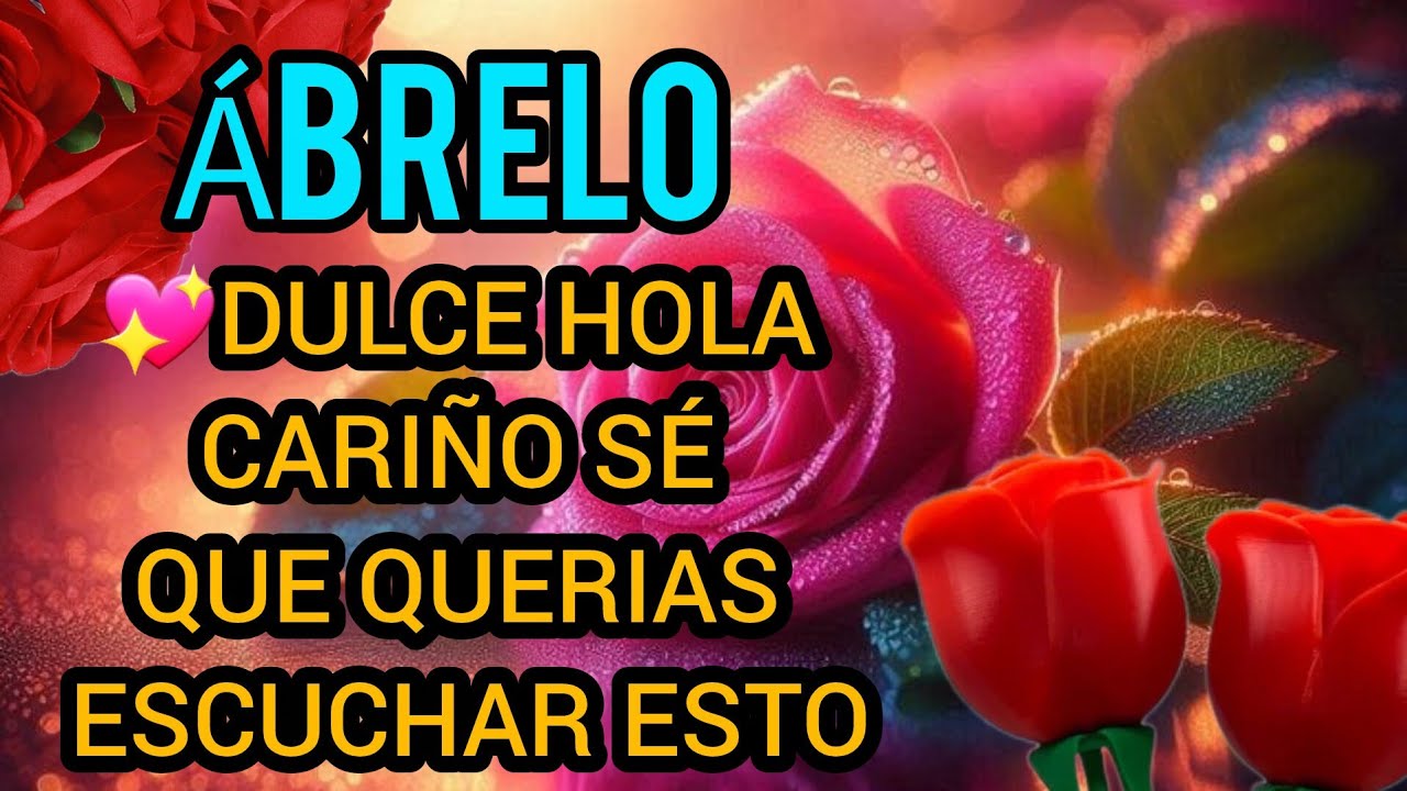 💖DULCE HOLA CARIÑO SÉ QUE QUERIAS ESCUCHAR ESTO YA ES HORA ESCÚCHALO HASTA EL FINAL AMOR DE MI VIDA💖