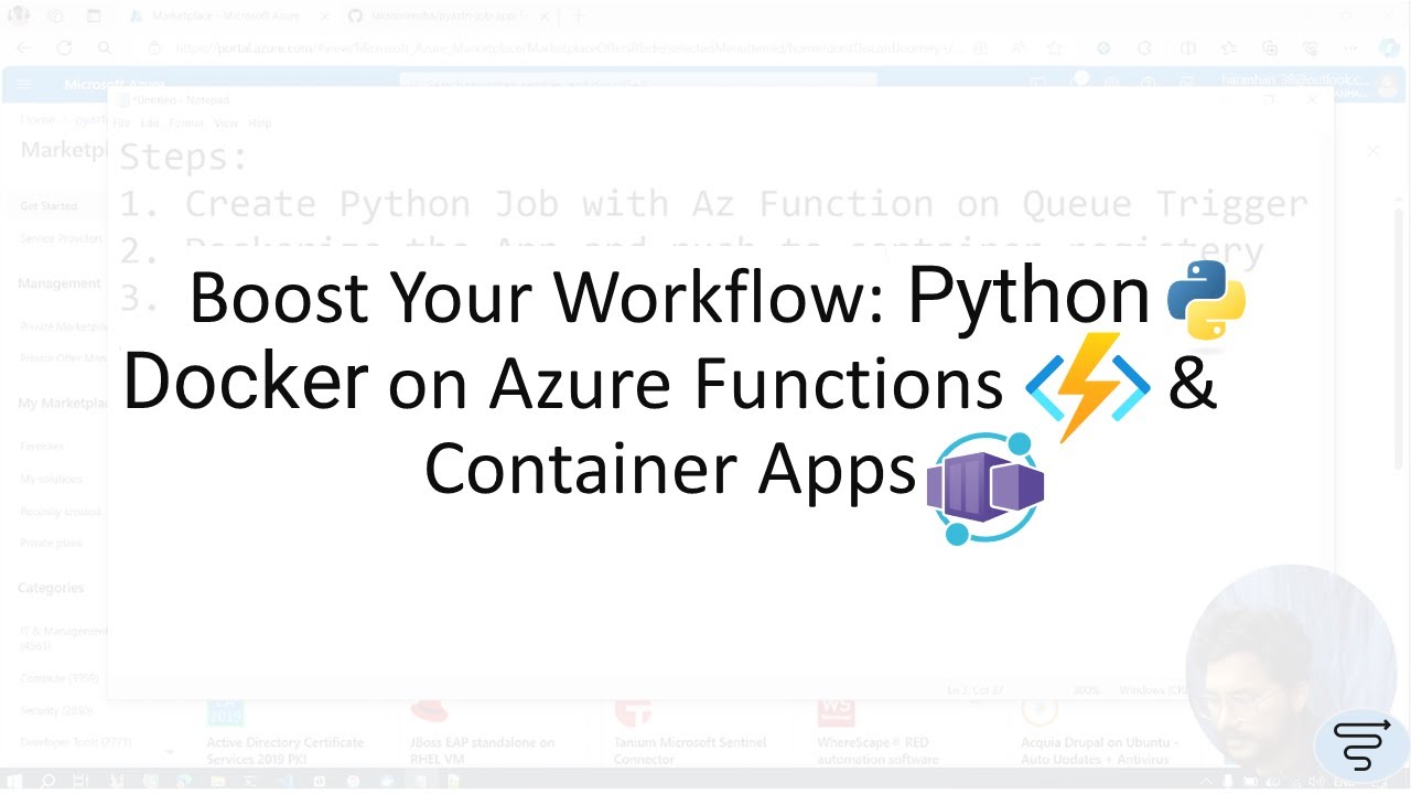 Boost Your Workflow: Python, Docker on Azure Functions & Container Apps | Stable & Scale