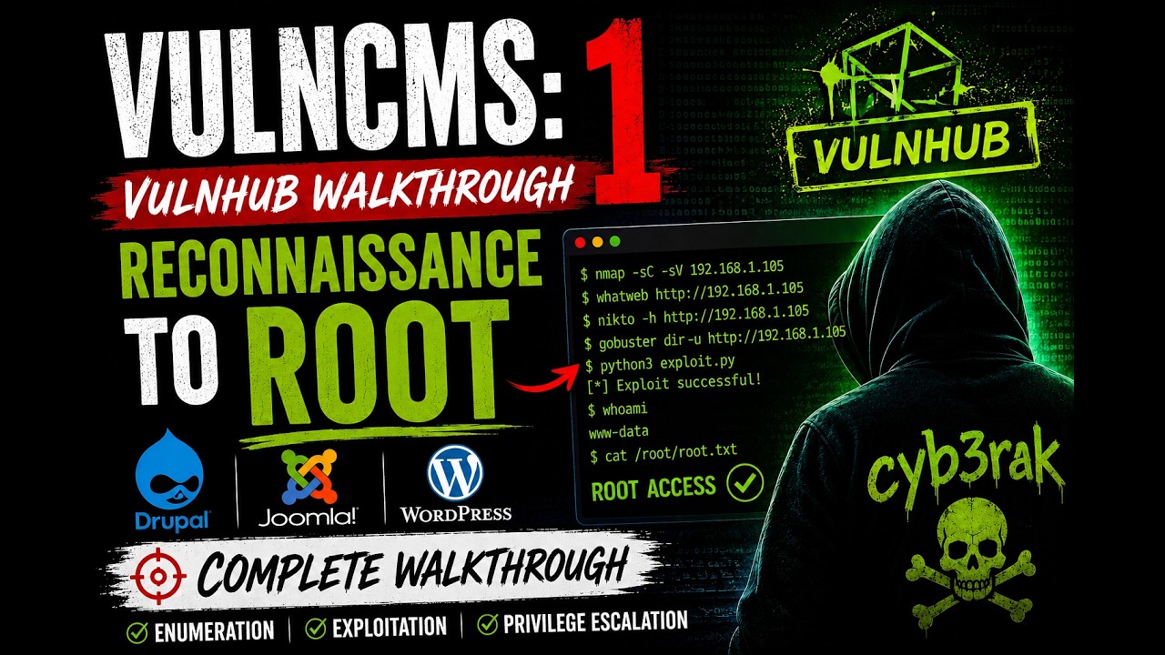 VulnCMS: 1 VulnHub  | Step-by-Step Ethical Hacking Walkthrough 2026