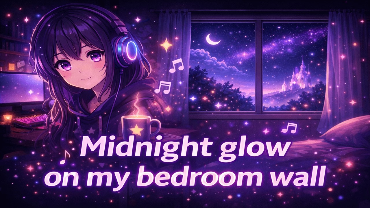 Midnight Glow on My Bedroom Wall 🌙 | Dreamy Pop Rock Night Song
