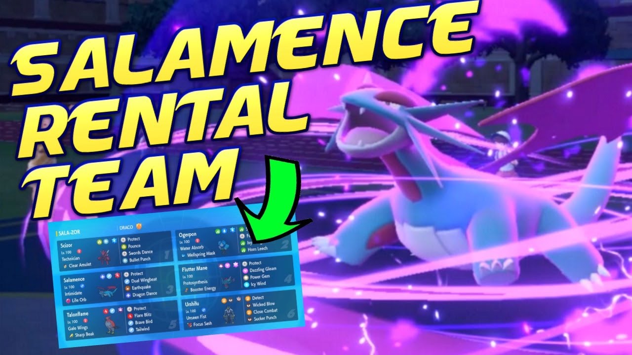 Команда Salamence Rental! Pokemon VGC 2024, соревновательные парные бои уровня Скарлет и Вайолет ...