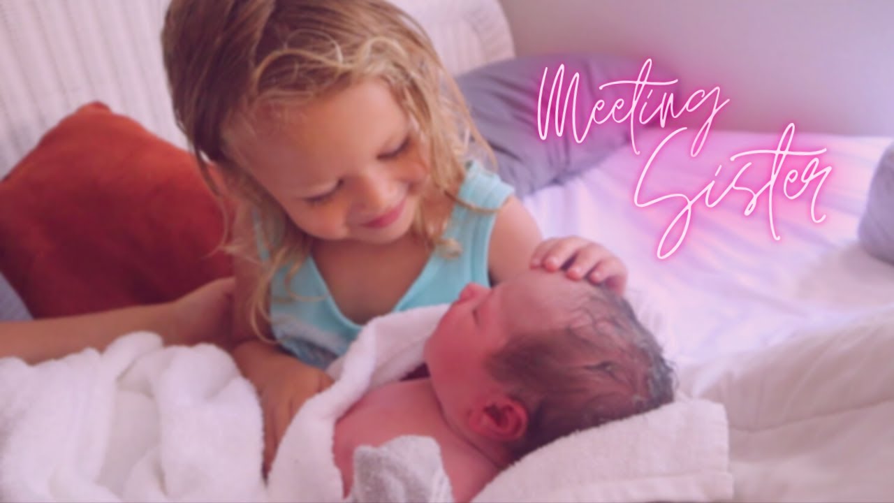 FIRST DAY WITH A NEWBORN | Toddler Meets Little Sister For The First Time & 24hr Postpartum Belly!