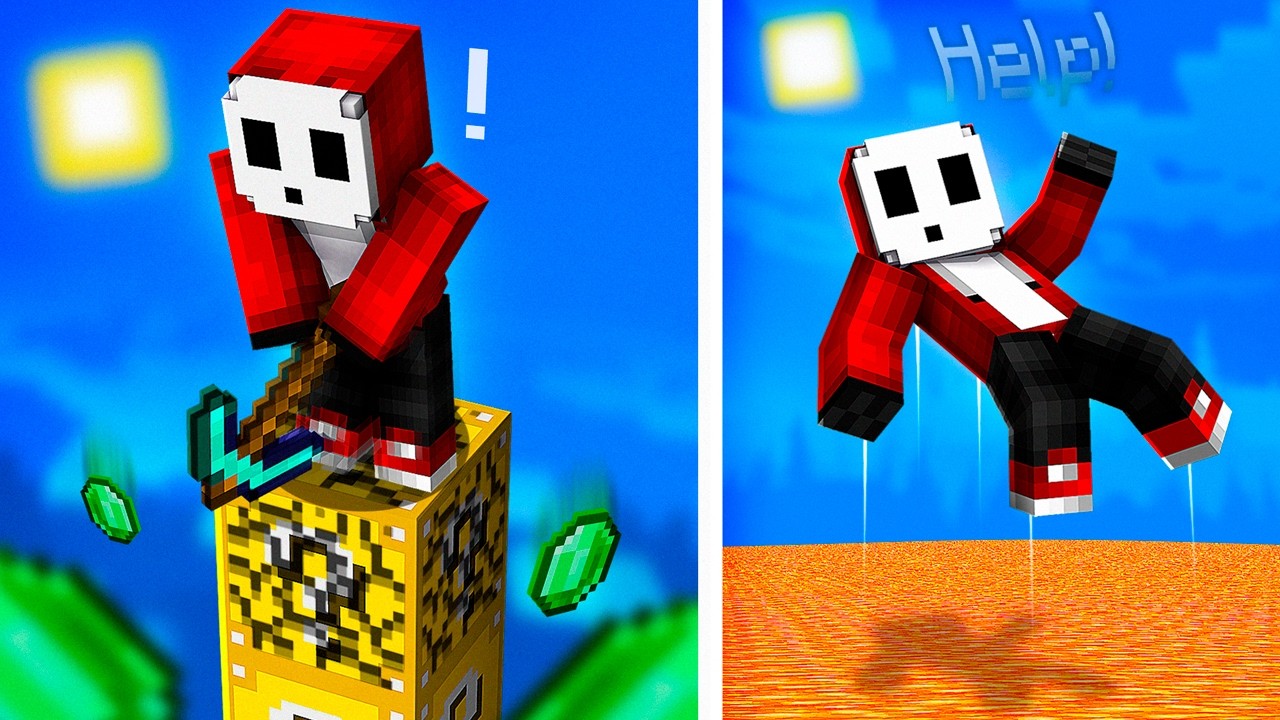 Lucky Block Pillars in Minecraft is HILARIOUS