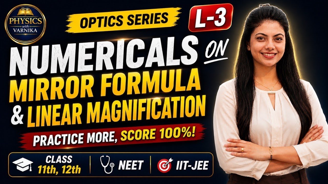 Class 12 Physics | Optics – Mirror Formula & Linear Magnification | Solved Problems