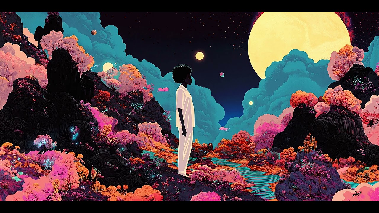 Arrival of the Inner Sun | Afrofuturist Wall Art Loop with Music | ChromaBlk Gallery