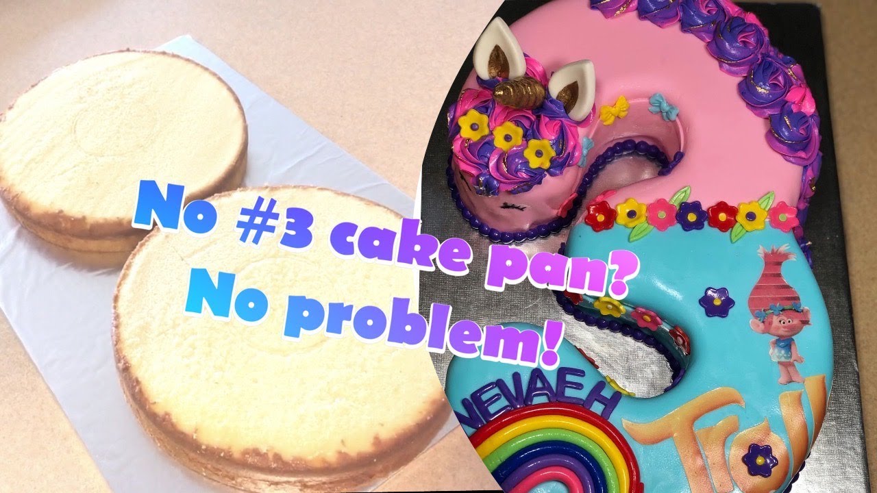 Number 3 Cake Cutout | No mold number 3 Cutout