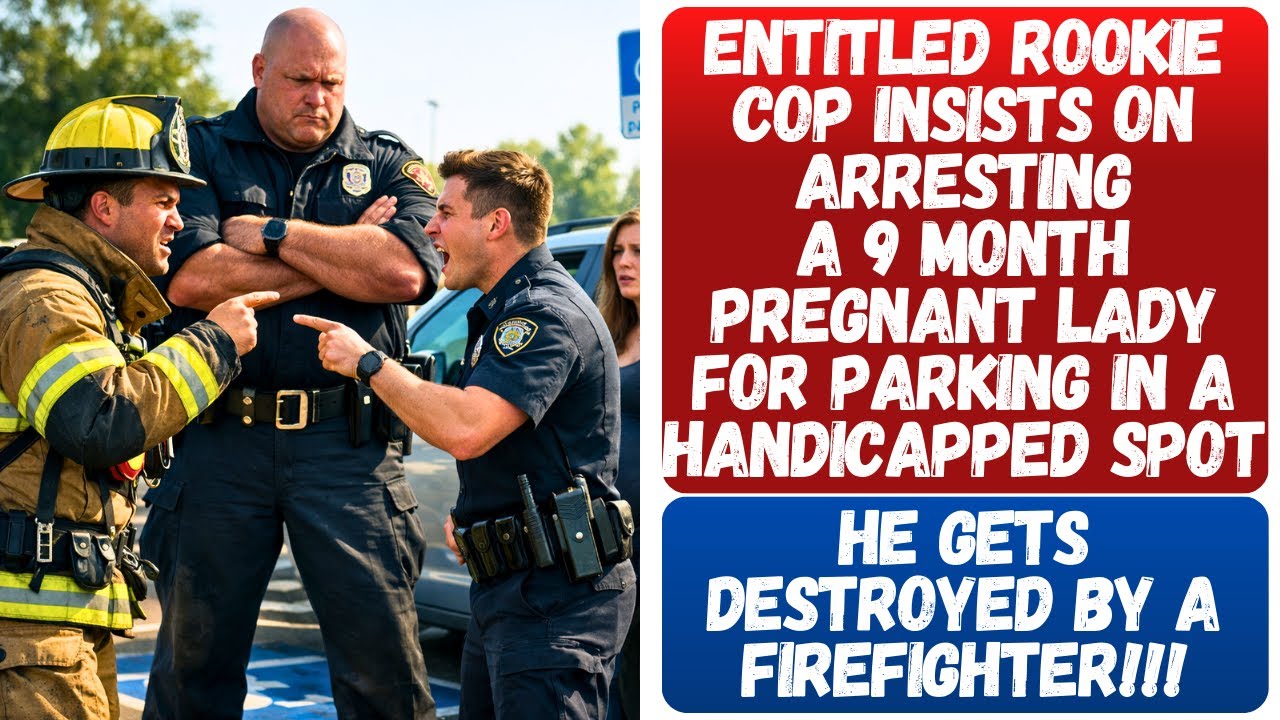 ENTITLED ROOKIE COP INSISTS ON ARRESTING A 9 MONTH PREGNANT LADY FOR PARKING IN A HANDICAPPED SPOT!