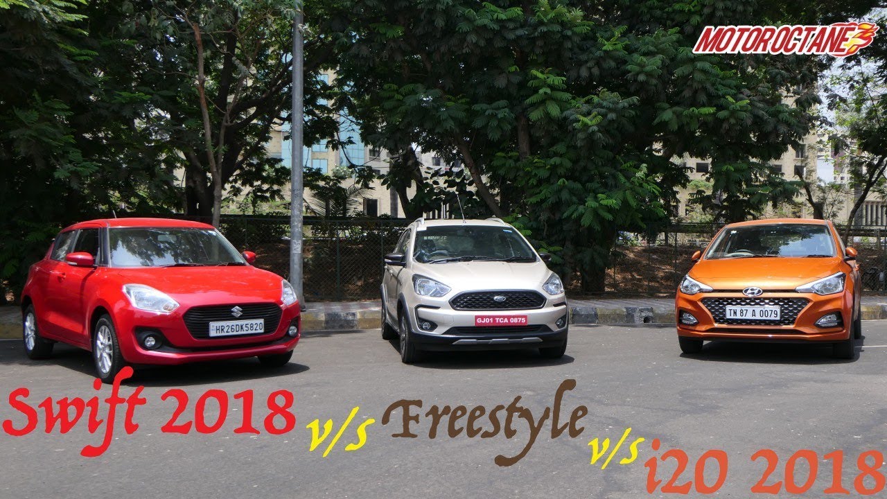 Ford Freestyle vs Maruti Swift 2018 vs Hyundai i20 2018 Comparison | MotorOctane